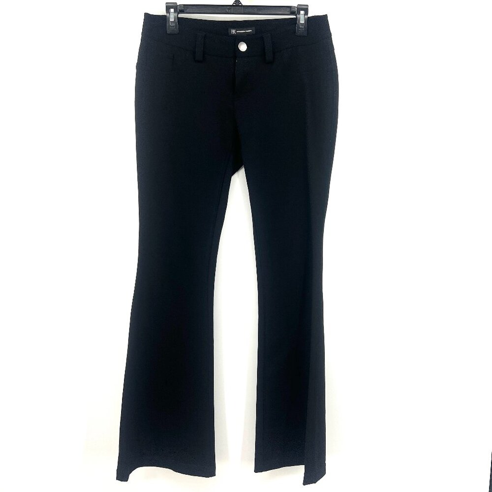 INC International Concepts Black Flare Leg Low Rise Pants Women's 6